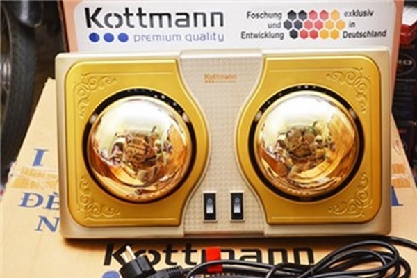 Đèn sưởi Kottmann 2 bóng vàng K2BH