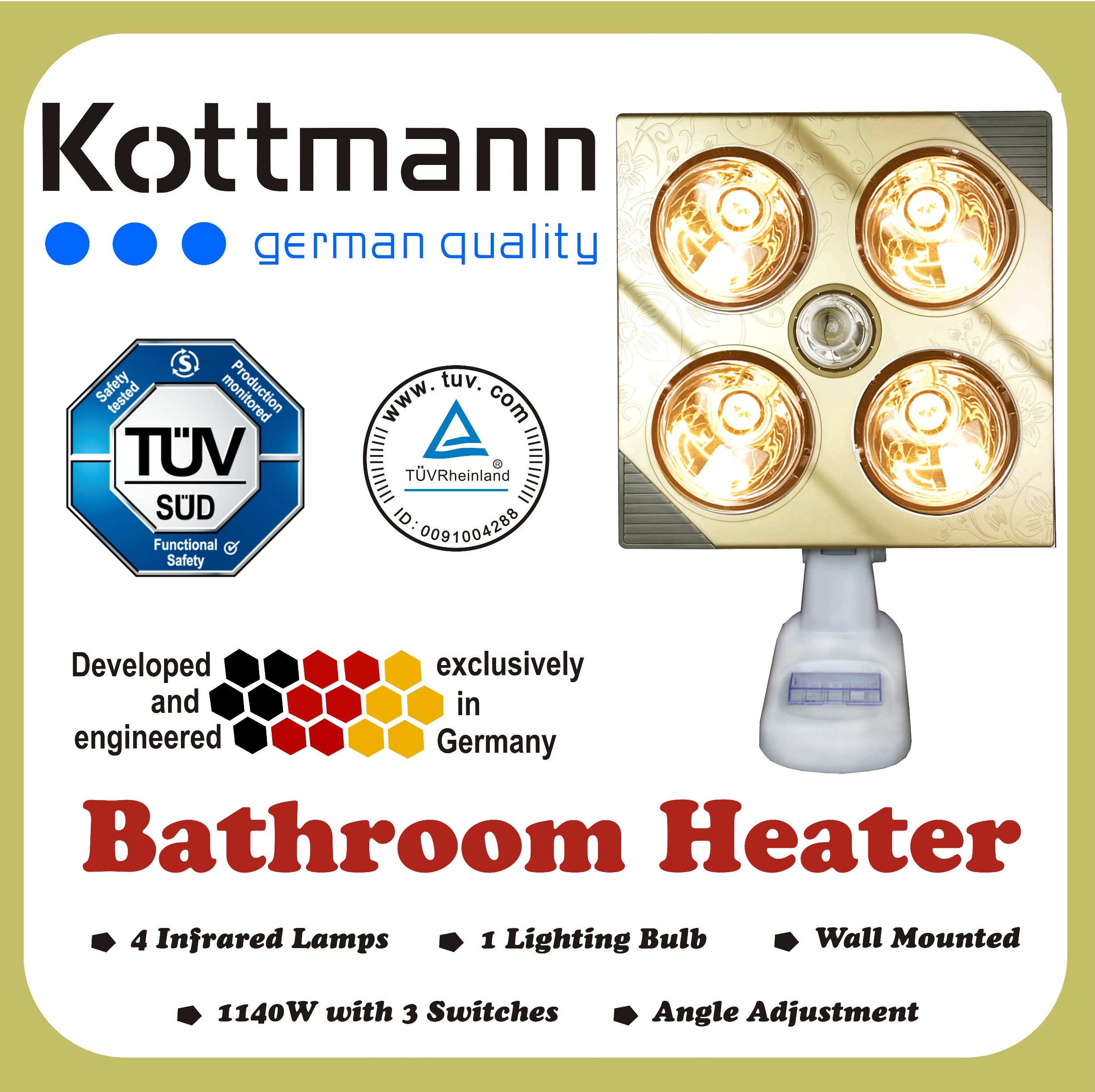 Đèn sưởi nhà tắm Kottmann
