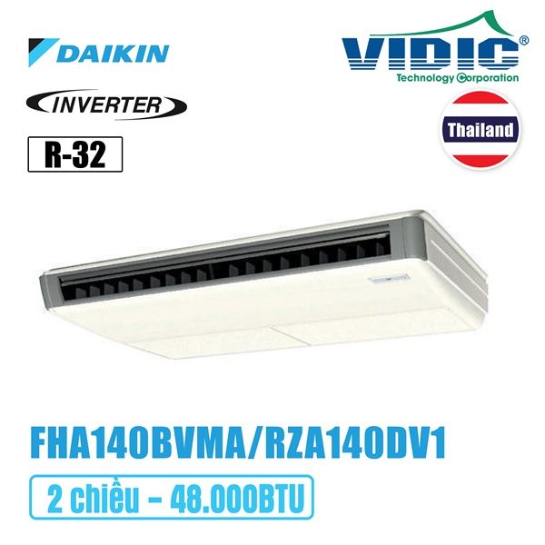 Điều hoà áp trần Daikin Inverter 2 chiều 1 pha 48000BTU FHA140BVMA khiển xa